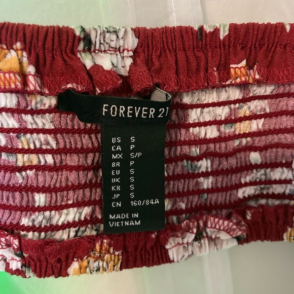 Floral print tie crop top - Picture 2 of 3